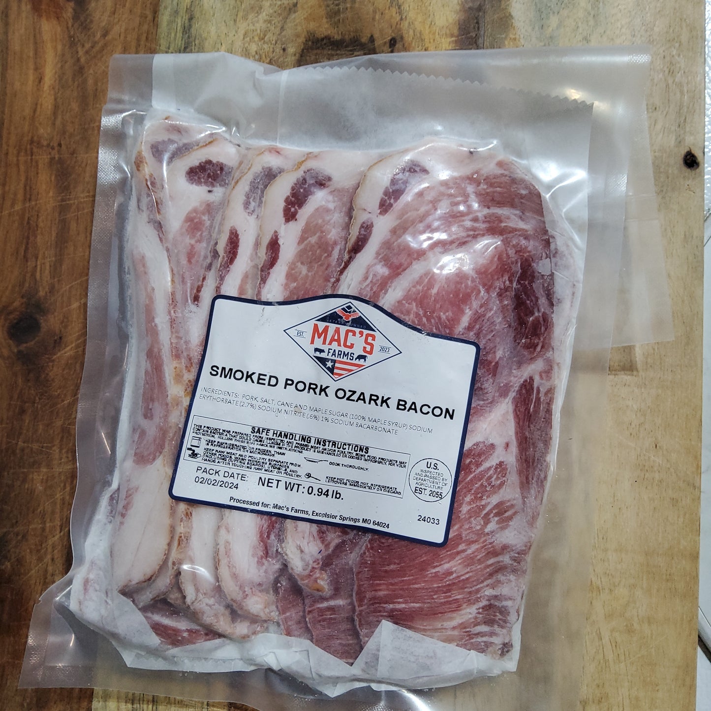 Applewood Smoked Ozark (Shoulder) Bacon
