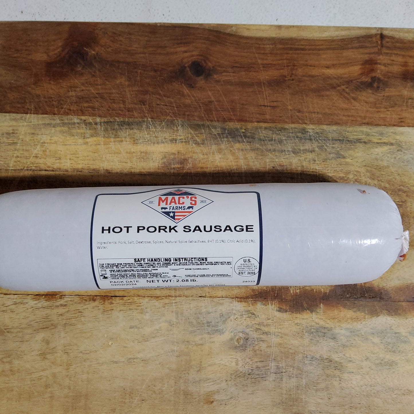 Hot Pork Sausage (2 lbs)