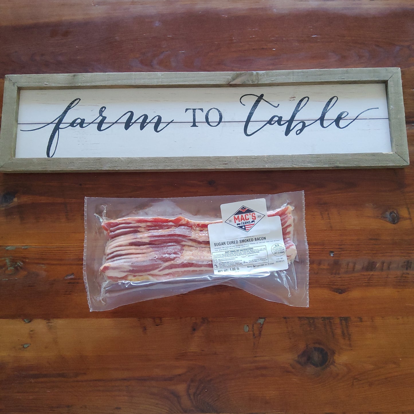 Sugar Cured Smoked Bacon